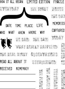 Technique Tuesday - Word Stamp Set - Read All About It  (sold individually)